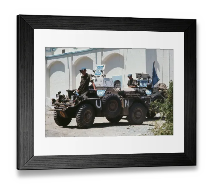 Framed Print : UN Armoured Vehicles In Cyprus Framed Print : UN Armoured Vehicles In Cyprus