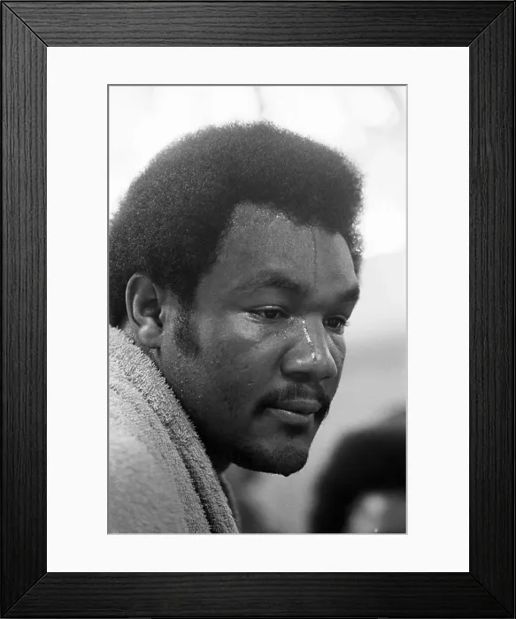 Framed Print : George Foreman Sweaty After Workout
