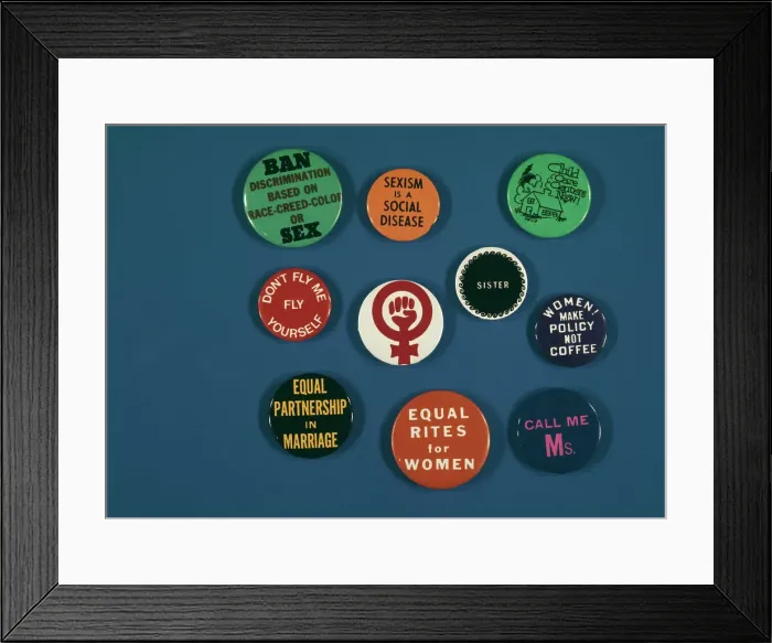 Framed Print : Women's Rights Badges Framed Print : Women's Rights Badges