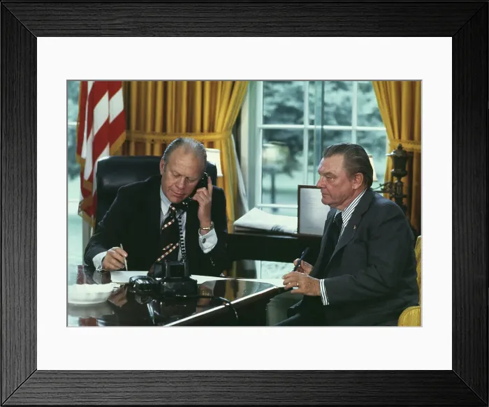 Framed Print : Gerald Ford And Robert Hartmann
