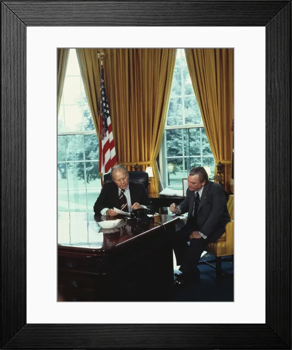Framed Print : Gerald Ford And Robert Hartmann