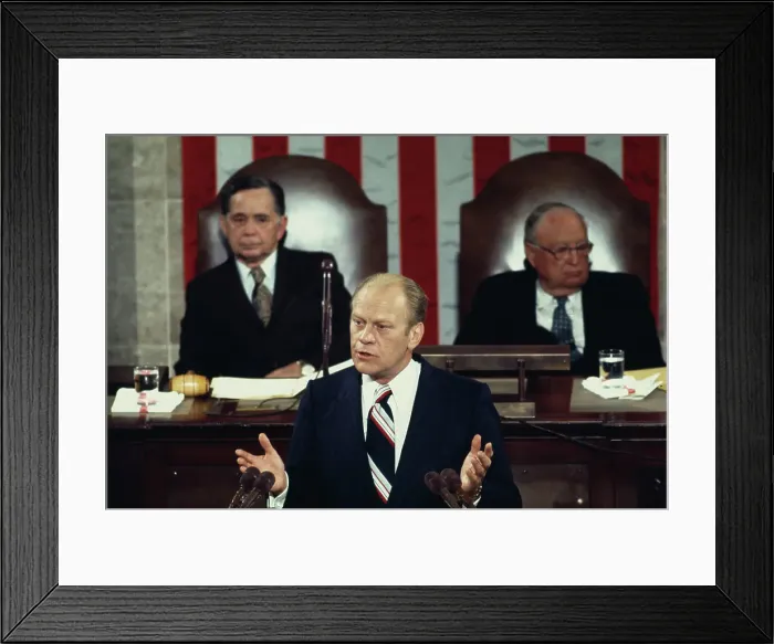 Framed Print : President Ford's Speaking In Congress Framed Print : President Ford's Speaking In Congress