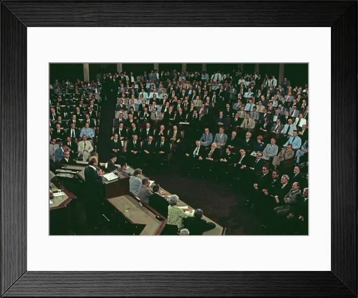 Framed Print : President Ford's Speaking In Congress Framed Print : President Ford's Speaking In Congress
