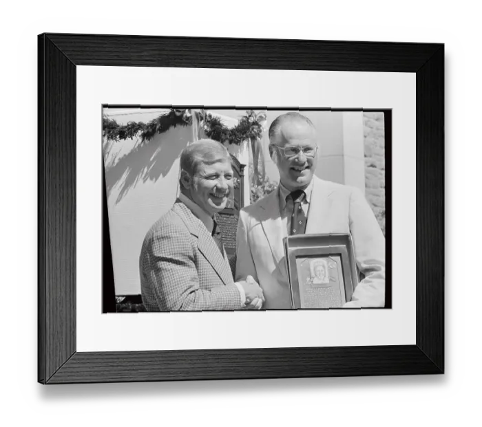Framed Print : Mickey Mantle and Bowie Kuhn Standing Together Framed Print : Mickey Mantle and Bowie Kuhn Standing Together