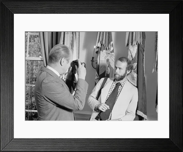Framed Print : Gerald Ford Photographing David Kennerly Framed Print : Gerald Ford Photographing David Kennerly