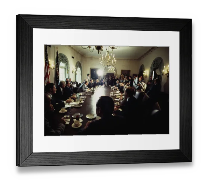 Framed Print : President Ford Meets With Cabinet Framed Print : President Ford Meets With Cabinet