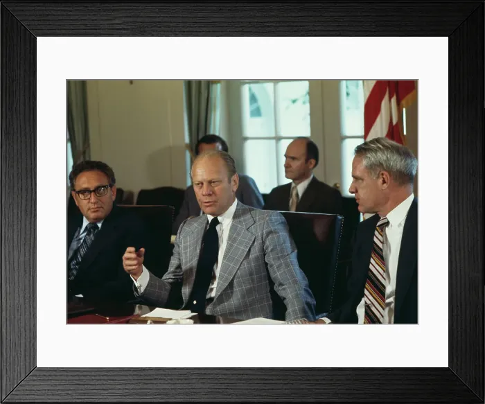 Framed Print : Henry Kissinger And Gerald Ford