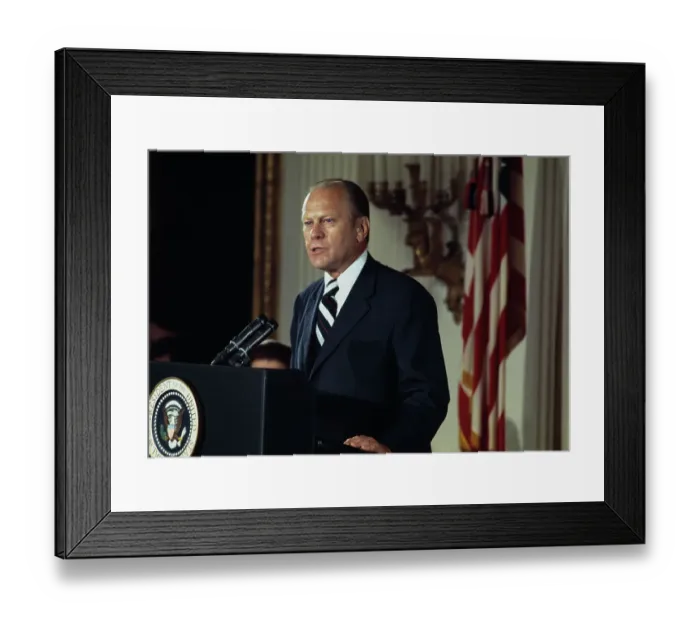 Framed Print : Ford Speech After Swearing-In Ceremony Framed Print : Ford Speech After Swearing-In Ceremony