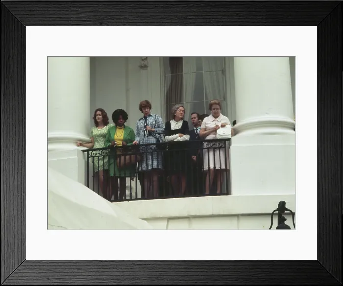 Framed Print : Staff On White House Balcony Framed Print : Staff On White House Balcony