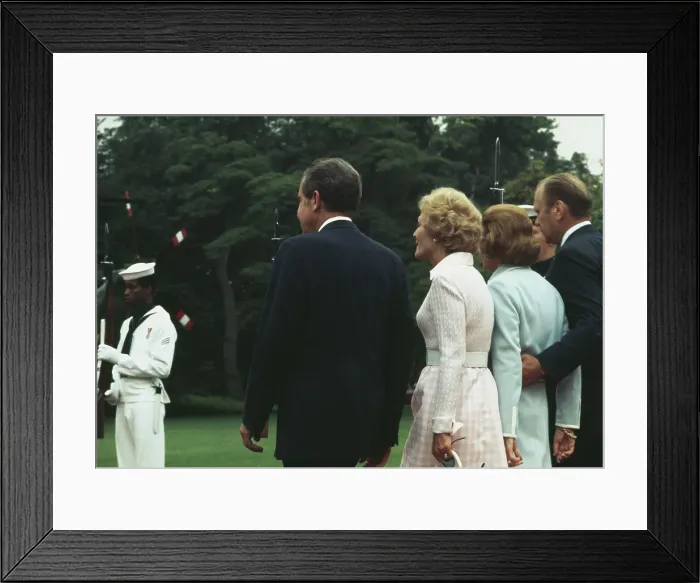 Framed Print : Nixon Leaves White House