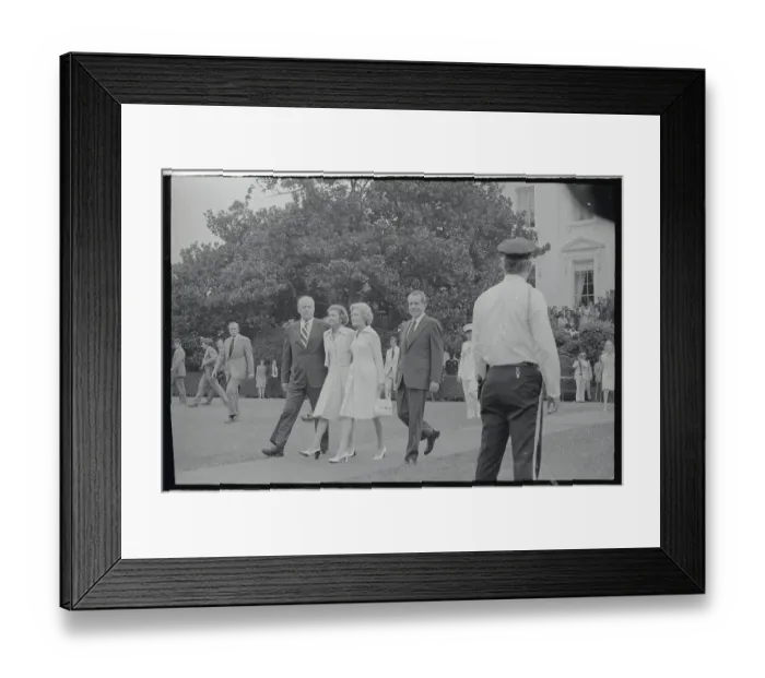 Framed Print : Pat Nixon and Betty Ford Being Escorted Across White House Lawn Framed Print : Pat Nixon and Betty Ford Being Escorted Across White House Lawn