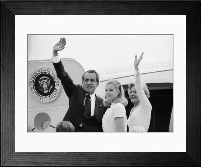 Framed Print : Nixon And Family Board Air Force One Framed Print : Nixon And Family Board Air Force One