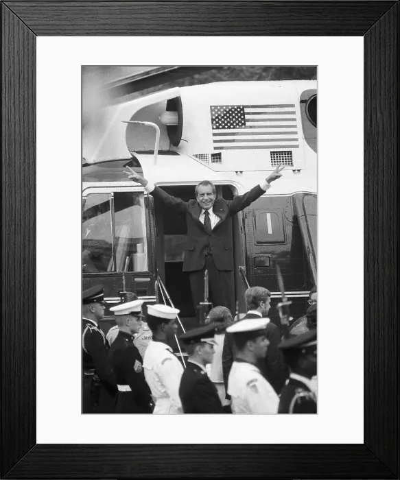 Framed Print : President Nixon Leaving White House Framed Print : President Nixon Leaving White House