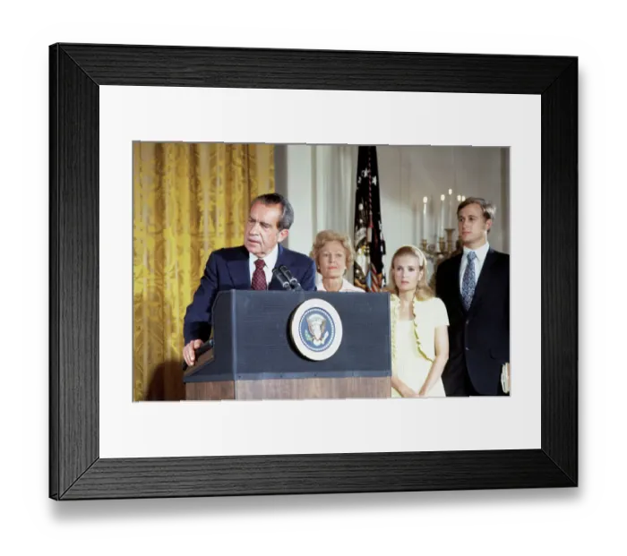 Framed Print : President Richard Nixon and Family Making Farewell Speech Framed Print : President Richard Nixon and Family Making Farewell Speech