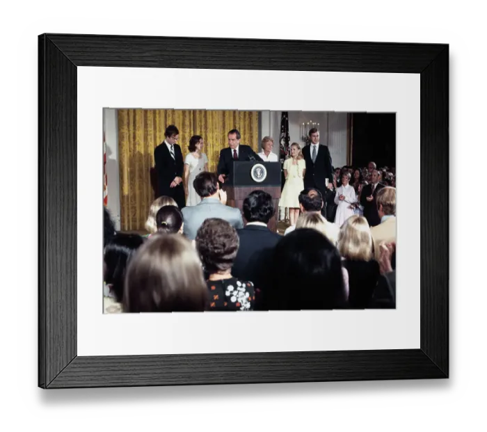 Framed Print : Richard Nixon Saying Goodbye Framed Print : Richard Nixon Saying Goodbye