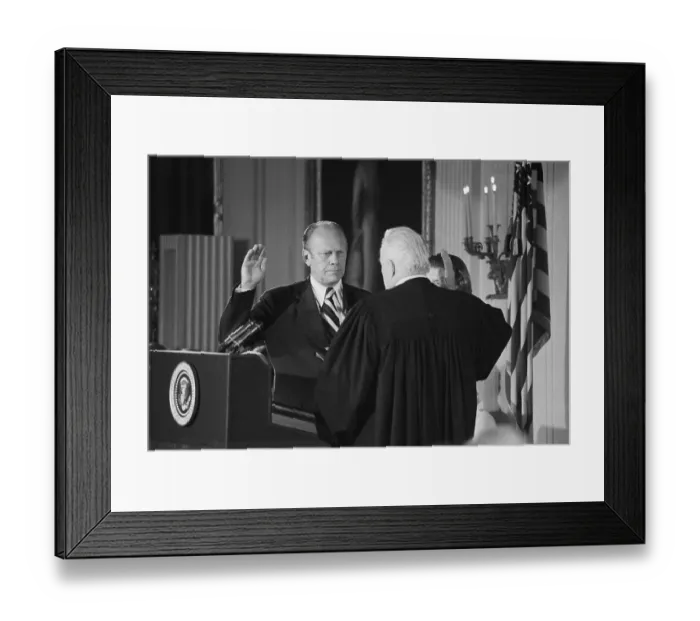 Framed Print : Gerald Ford is Sworn in as President Framed Print : Gerald Ford is Sworn in as President