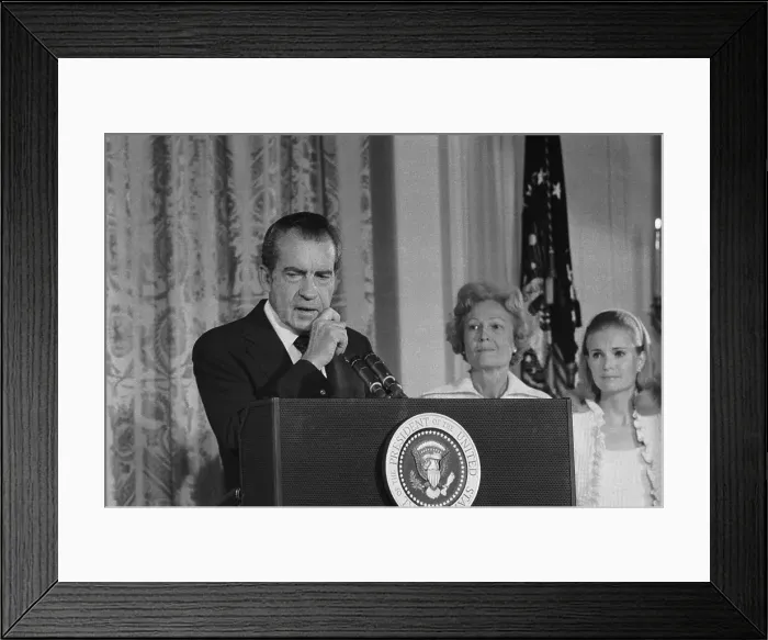 Framed Print : President Nixon Saying Farewell Framed Print : President Nixon Saying Farewell