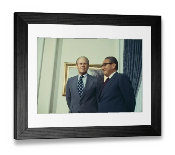 Framed Print : Gerald Ford And Henry Kissinger Framed Print : Gerald Ford And Henry Kissinger