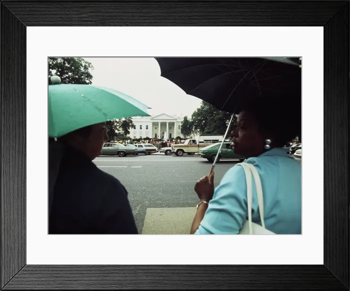 Framed Print : Crowds Outside White House Framed Print : Crowds Outside White House