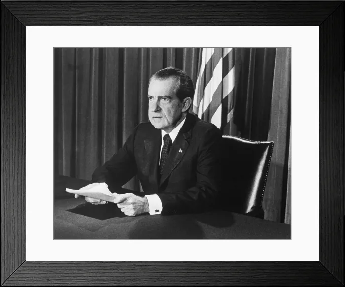 Framed Print : Nixon Announces Resignation Framed Print : Nixon Announces Resignation