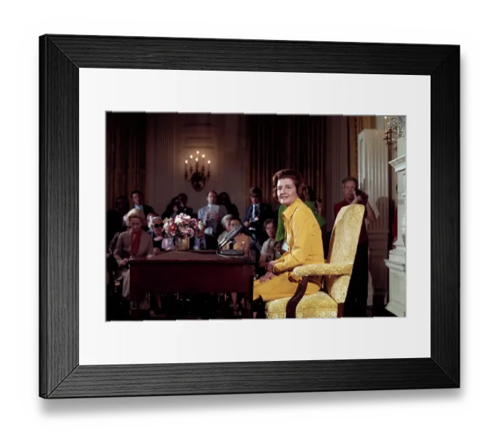 Framed Print : Betty Ford Speaking at a News Conference