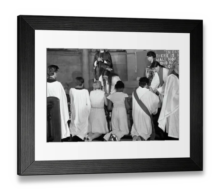 Framed Print : Woman Priest Performing Ceremony