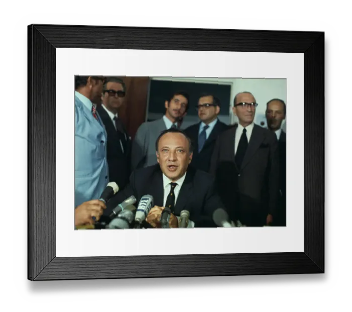 Framed Print : Cypriot Politician Glafkos Clerides Framed Print : Cypriot Politician Glafkos Clerides