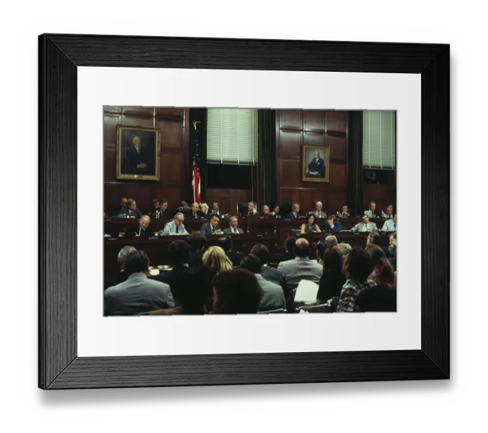 Framed Print : President Nixon Impeachment Debate Framed Print : President Nixon Impeachment Debate