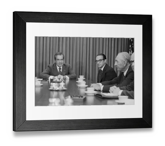 Framed Print : Richard Nixon with Alan Greenspan Framed Print : Richard Nixon with Alan Greenspan