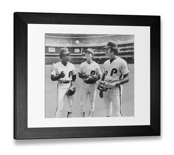 Framed Print : Phillies Baseball Teammates in Uniform Framed Print : Phillies Baseball Teammates in Uniform