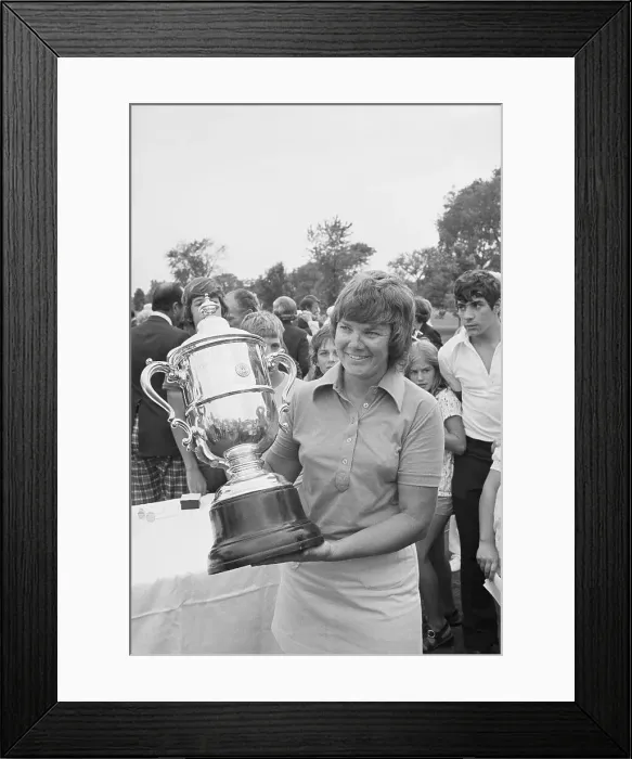 Framed Print : Sandra Haynie Holding Trophy Framed Print : Sandra Haynie Holding Trophy