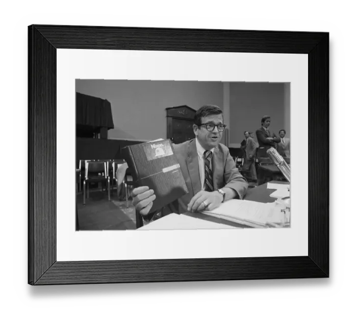 Framed Print : Charles Colson With Book, Decal Framed Print : Charles Colson With Book, Decal