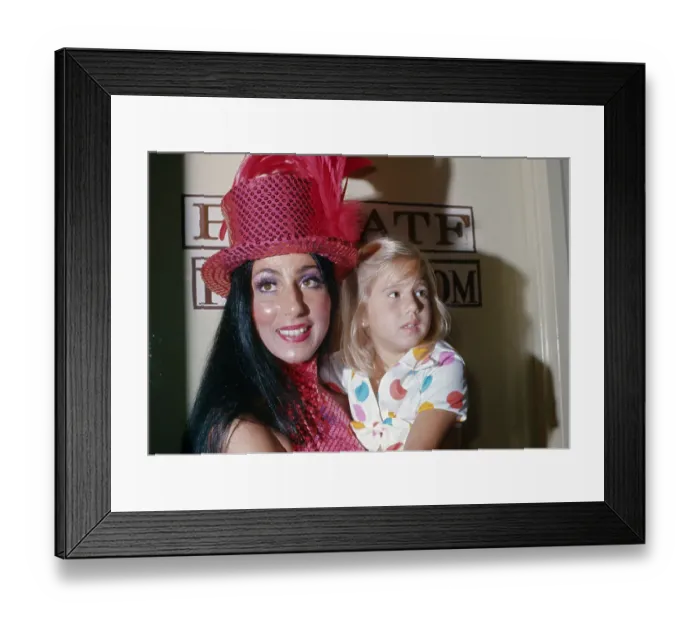 Framed Print : Cher Holding Daughter Chastity Bono Framed Print : Cher Holding Daughter Chastity Bono