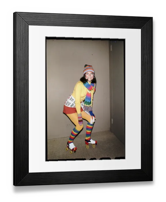 Framed Print : Model Showing Off Skate-Shoe Framed Print : Model Showing Off Skate-Shoe