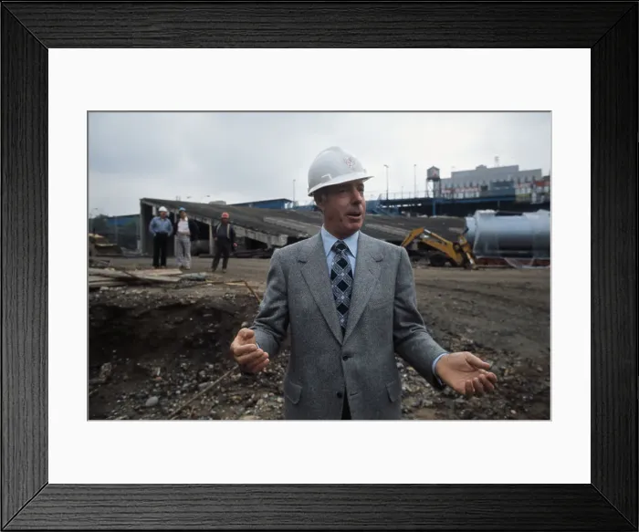 Framed Print : Joe DiMaggio in Yankee Stadium as it Undergoes a Face-lifting Framed Print : Joe DiMaggio in Yankee Stadium as it Undergoes a Face-lifting