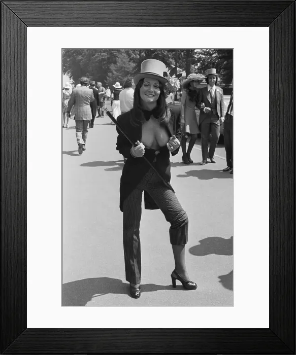 Framed Print : Linda Lovelace In Top Hat, Tails, & Cane Framed Print : Linda Lovelace In Top Hat, Tails, & Cane