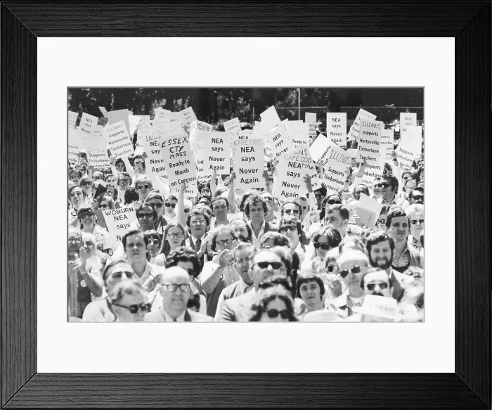 Framed Print : NEA Teachers Rallying in Support of Striking Teachers Framed Print : NEA Teachers Rallying in Support of Striking Teachers