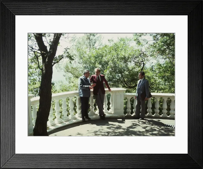 Framed Print : Nixon And Brezhnev At Black Sea Resort