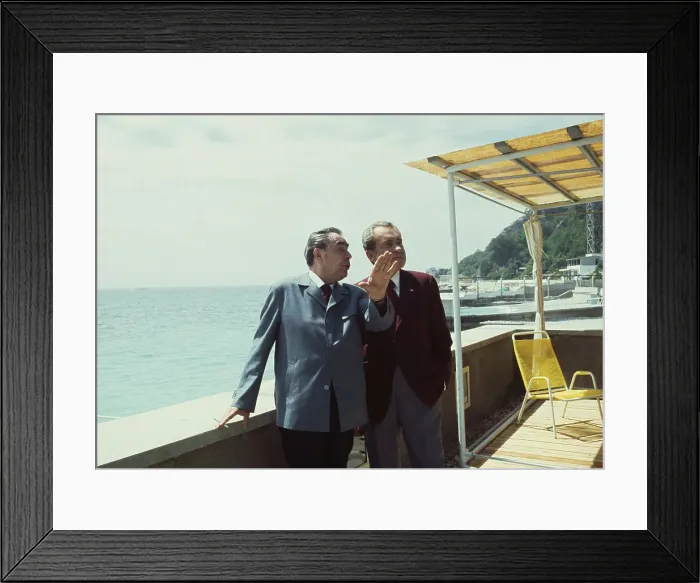 Framed Print : Brezhnev And Nixon At Black Sea Resort Framed Print : Brezhnev And Nixon At Black Sea Resort