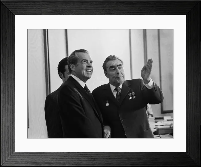 Framed Print : Pres. Nixon And Soviet Leader Brezhnev Framed Print : Pres. Nixon And Soviet Leader Brezhnev