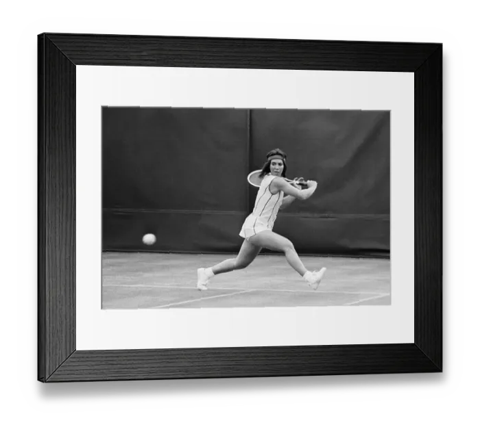 Framed Print : Rosemary Casals During Match Framed Print : Rosemary Casals During Match