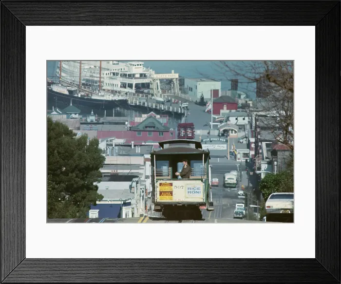 Framed Print : A Cable Car In San Francisco Framed Print : A Cable Car In San Francisco