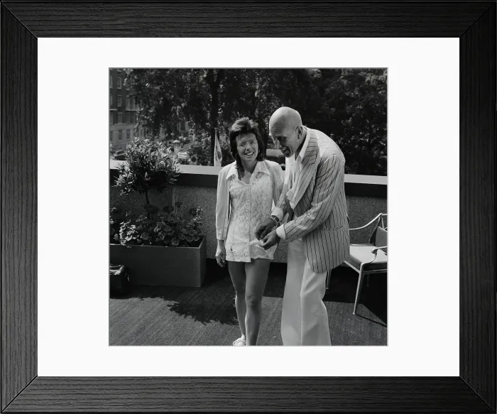 Framed Print : Billie Jean King Showing Dress Framed Print : Billie Jean King Showing Dress
