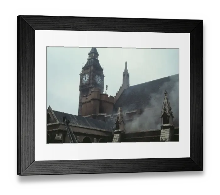 Framed Print : Bomb Explosion At Houses Of Parliament Framed Print : Bomb Explosion At Houses Of Parliament