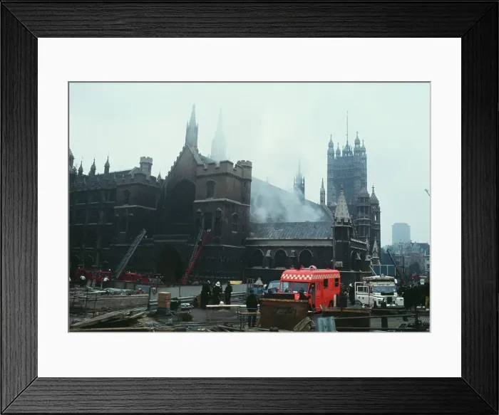 Framed Print : Bomb Explosion At Houses Of Parliament Framed Print : Bomb Explosion At Houses Of Parliament