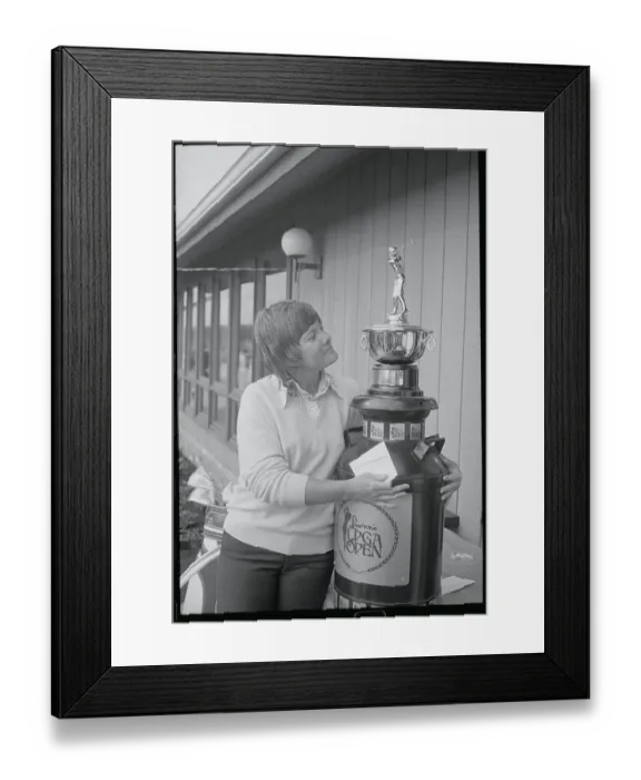 Framed Print : Sandra Haynie Holding Her Trophy