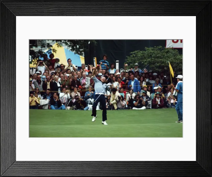 Framed Print : Hale Irwin Throwing Ball in Air
