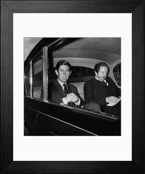 Framed Print : Prince Charles In Back Of Car Framed Print : Prince Charles In Back Of Car