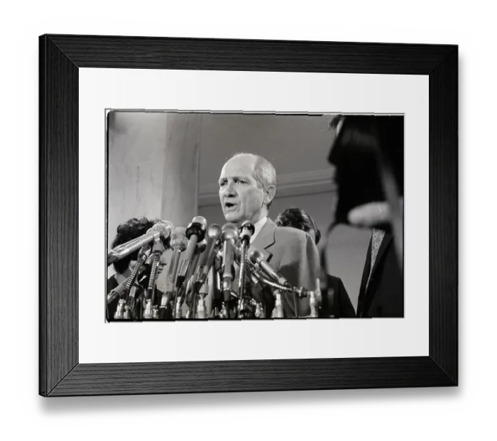 Framed Print : Jack Brooks Addresses Press; Headshot Framed Print : Jack Brooks Addresses Press; Headshot