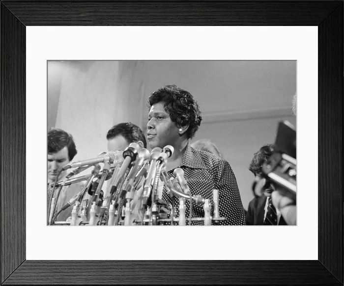 Framed Print : Barbara Jordan Talking To Press;Headshot Framed Print : Barbara Jordan Talking To Press;Headshot